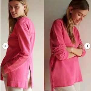 Anthropologie Pilcro Split-Hem Tunic Top Sweatshirt SIZE SMALL